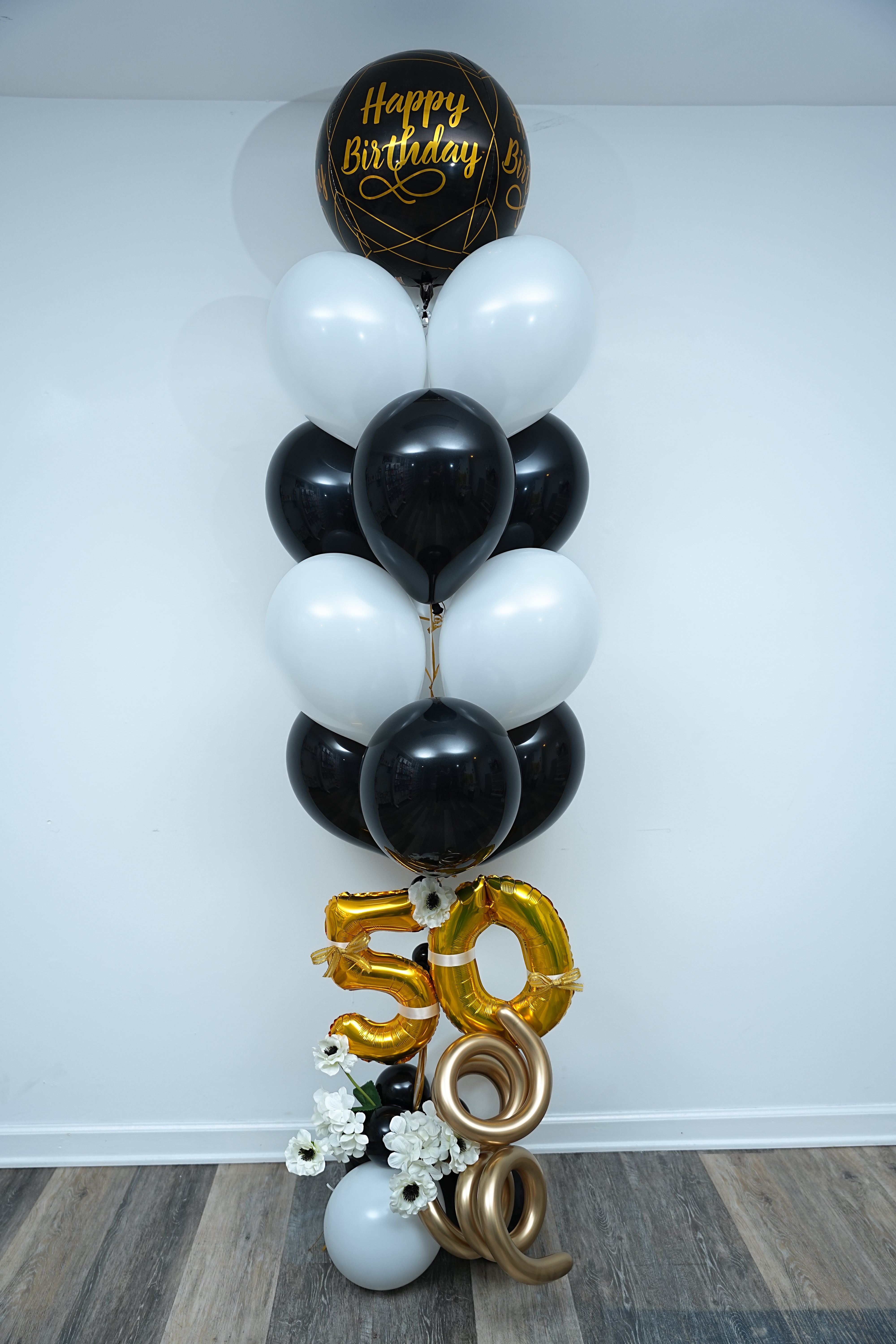 Milestone Birthday Helium Bouquet - Deluxe